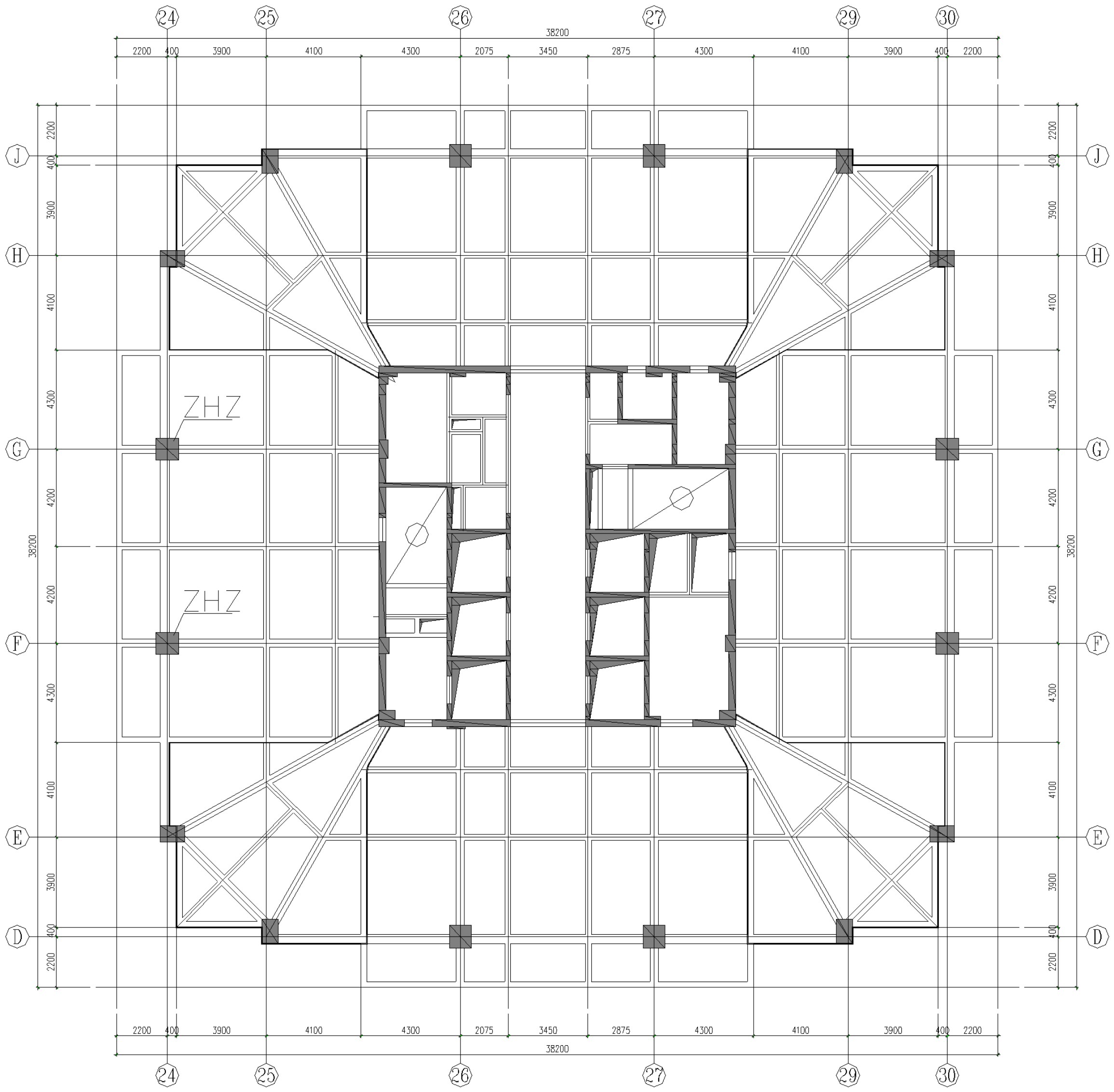 （2011年）濟南黃金時代，柱混凝土置換