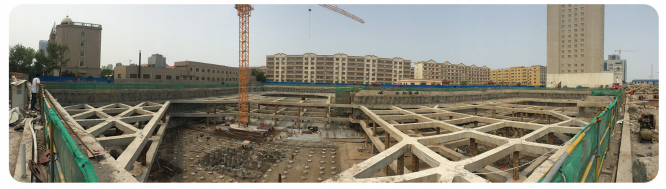 東營方圓國際金融中心基坑支護及降水一東營市首例完全采用內支撐支護的基坑工程(2014年)